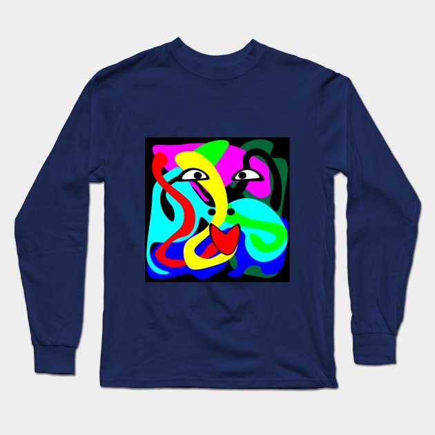 abstract face Long Sleeve T-Shirt by Holisudin 